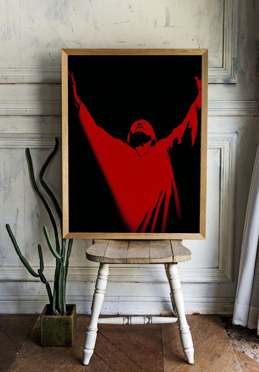 Red Figure Silhouette Poster. — room view 1