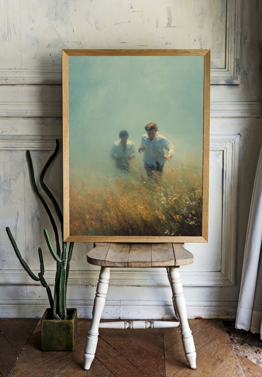 Running Through a Field — Fine Art Print. — room view 1