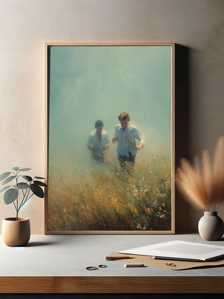 Running Through a Field — Fine Art Print. — room view 2