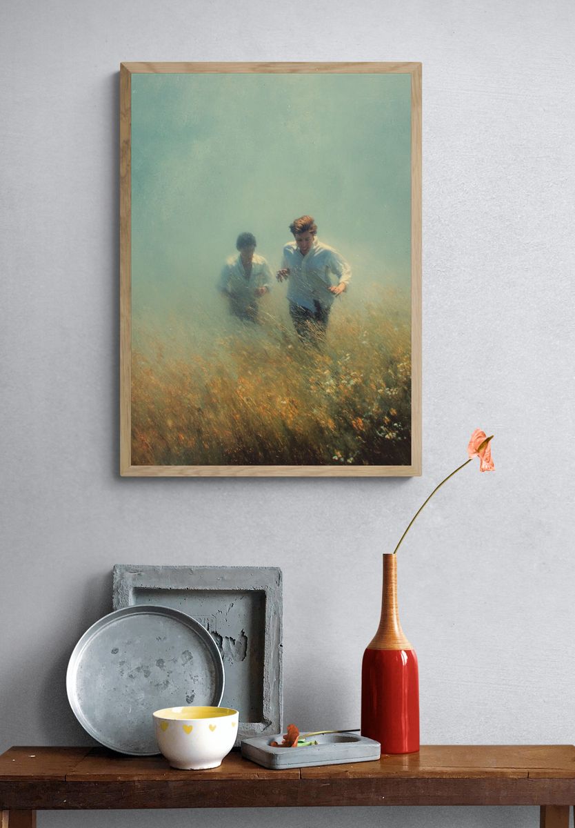 Running Through a Field — Fine Art Print. — room view 3