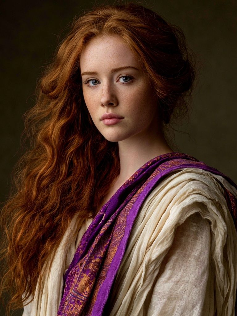 Red-Haired Portrait Photography Poster. poster detail