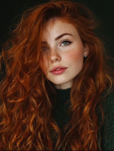 Red-Haired Portrait Photography Poster. poster