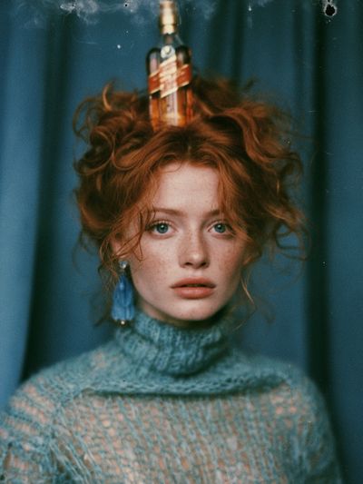 Red-Haired Portrait Photography Poster. poster