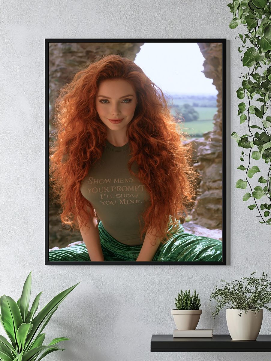 Red-Haired Portrait Photography Poster. — room view 4