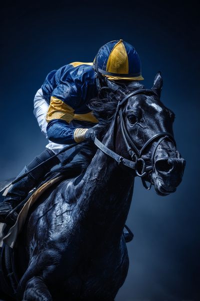 Racehorse in Motion — Photography Print. poster print
