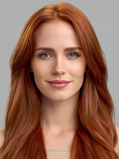 Red-Haired Portrait Photography Print. poster