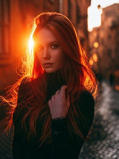 Red-Haired Portrait Photography Poster. poster — photography art