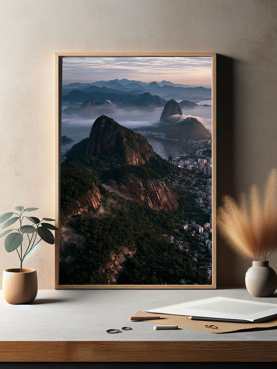 Rio de Janeiro Sunrise Photography Poster. — room view 2