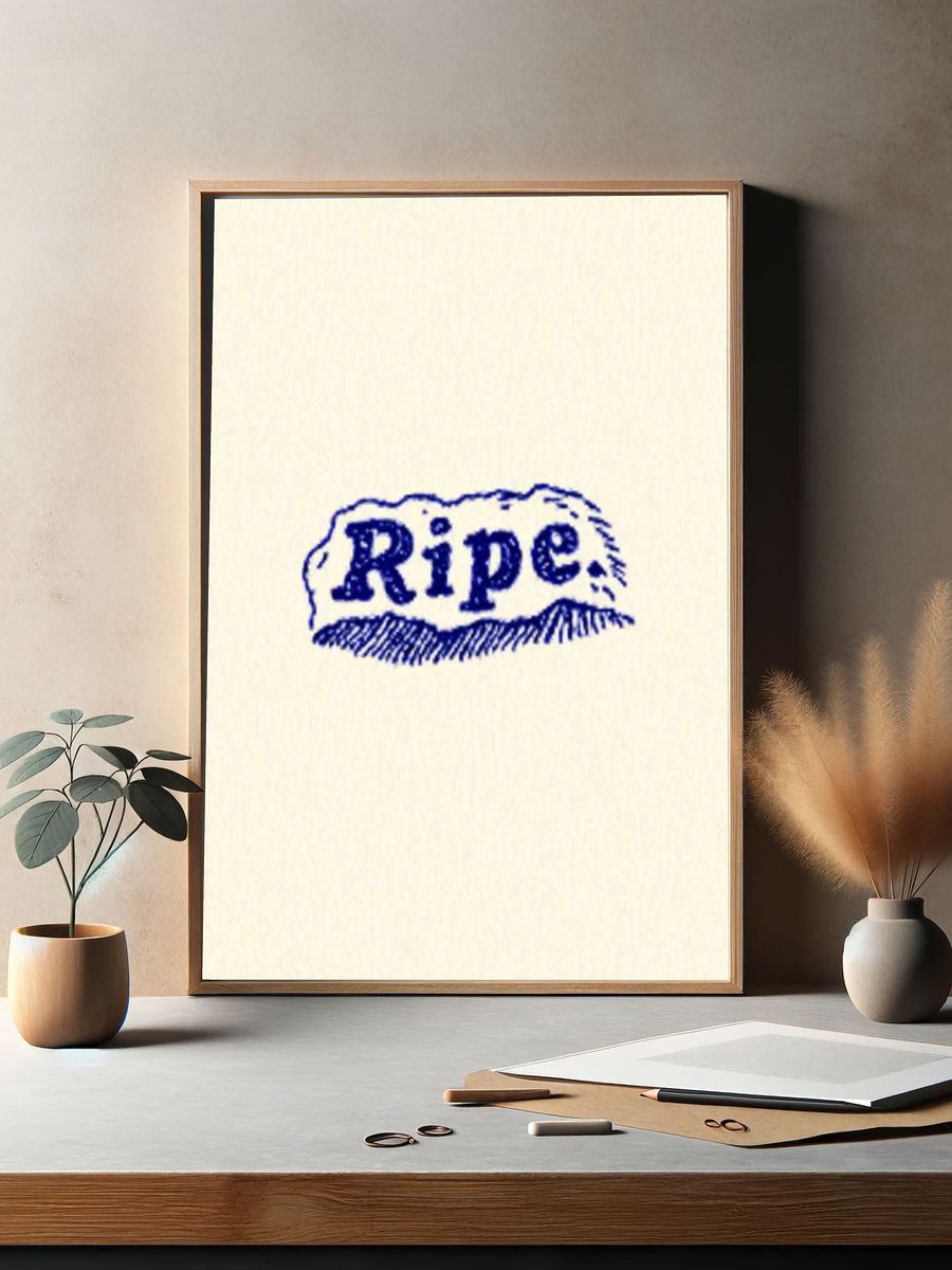 Ripe Vintage Typography Poster. — room view 2