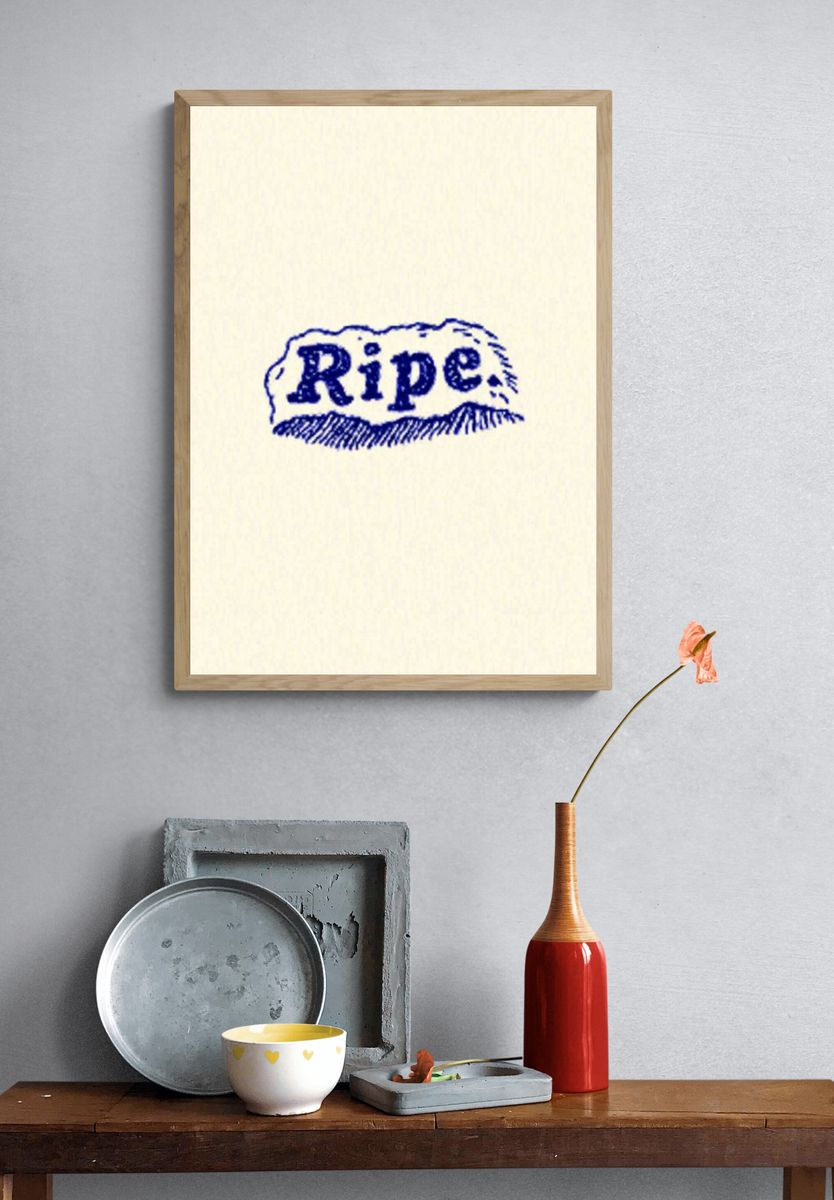 Ripe Vintage Typography Poster. — room view 3