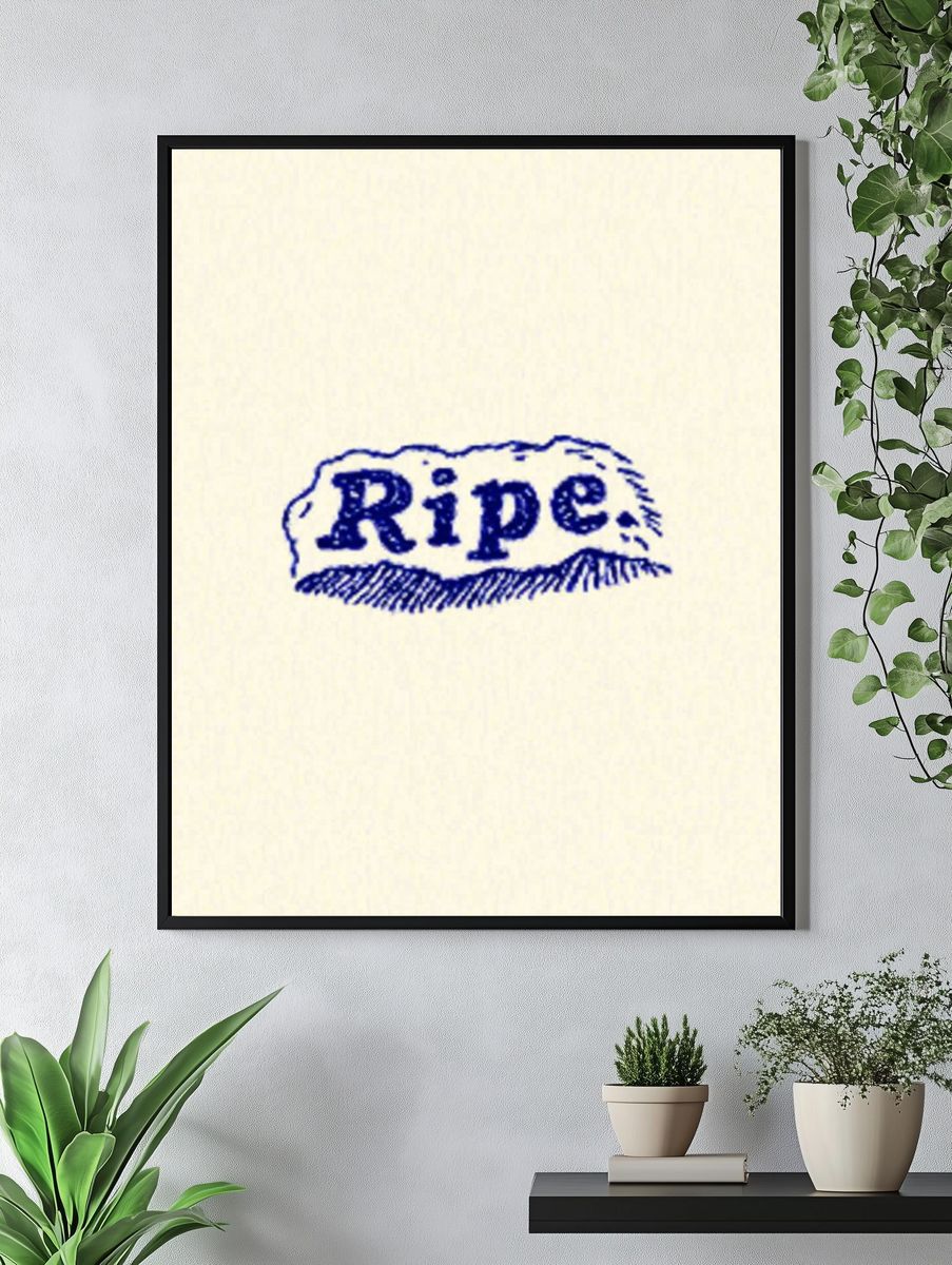 Ripe Vintage Typography Poster. — room view 4