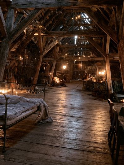 Rustic Attic Interior Photography Poster.