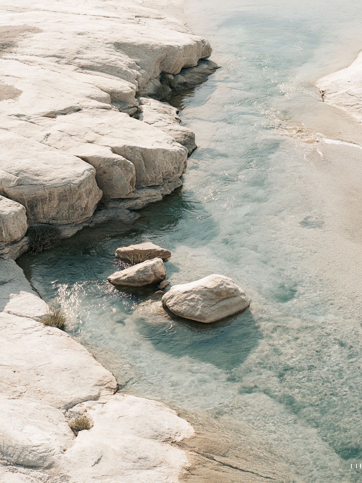 Serene River Rocks Photography Poster. poster — photography art