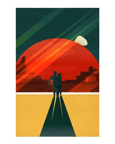 Couple on a Journey — Retro Print