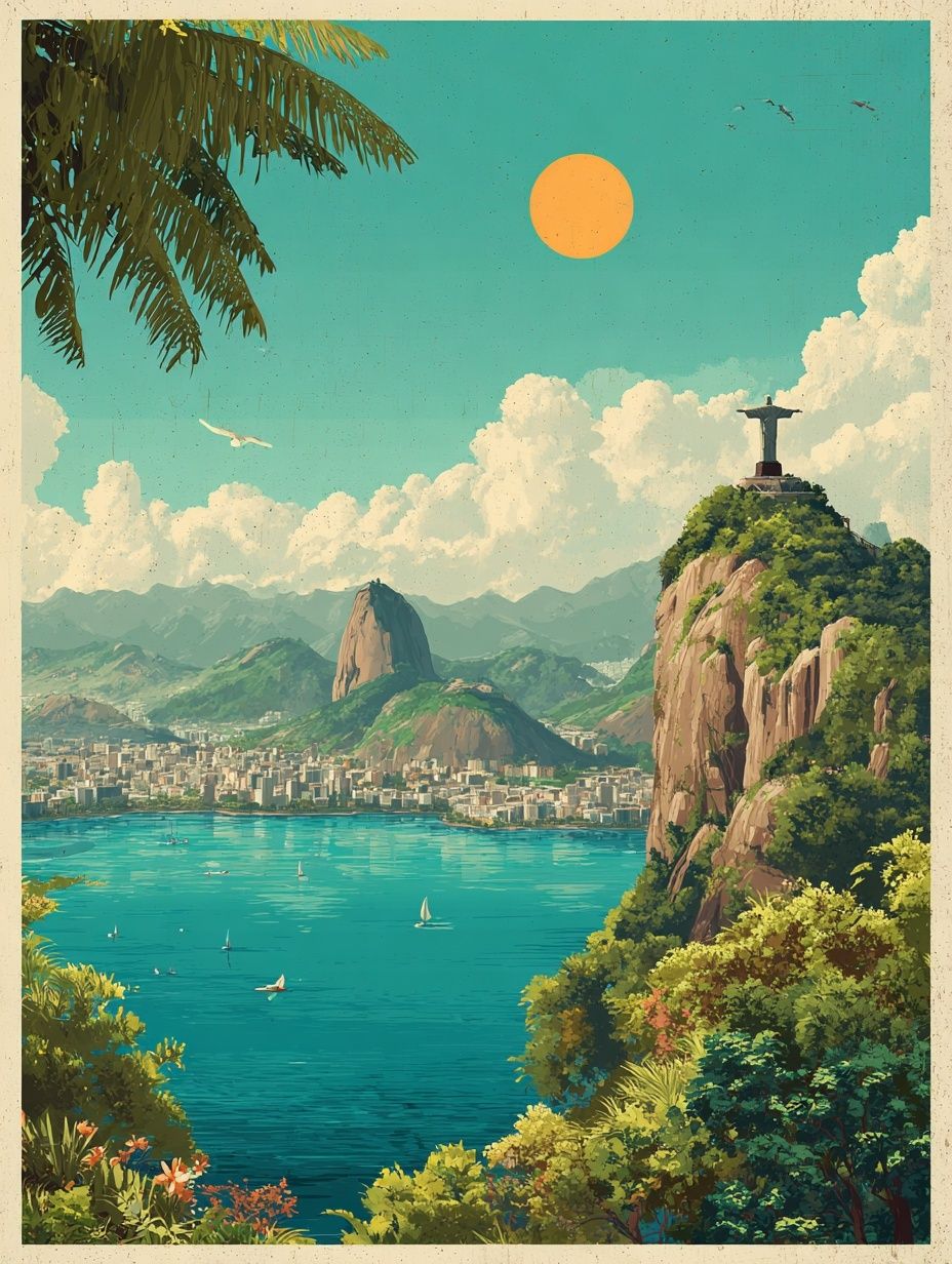 Rio de Janeiro Tropical Print. poster detail