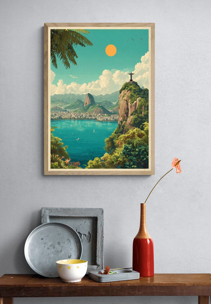 Rio de Janeiro Tropical Print. — room view 3