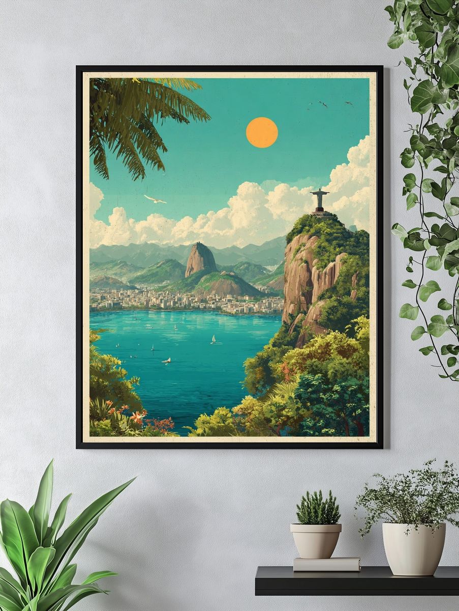 Rio de Janeiro Tropical Print. — room view 4