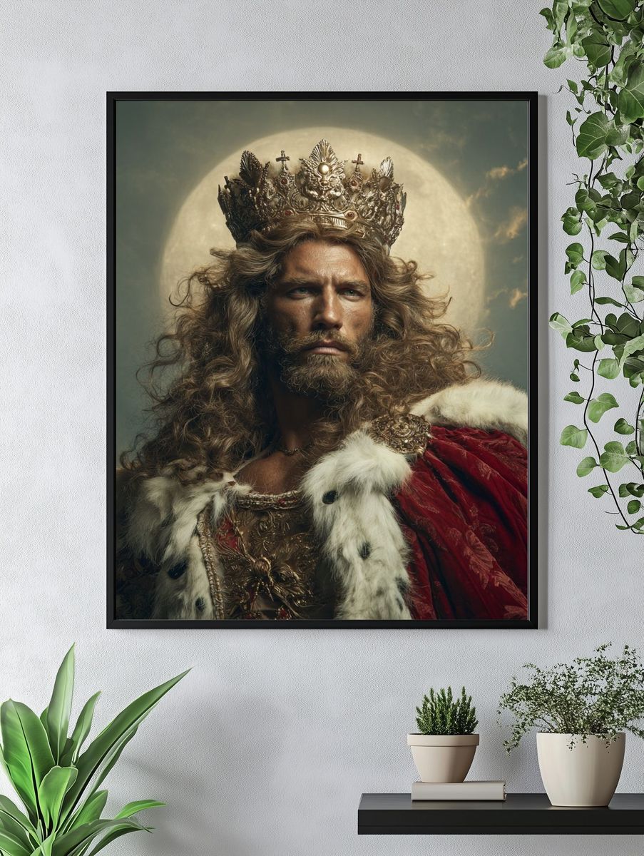 Regal King Portrait Print. — room view 4