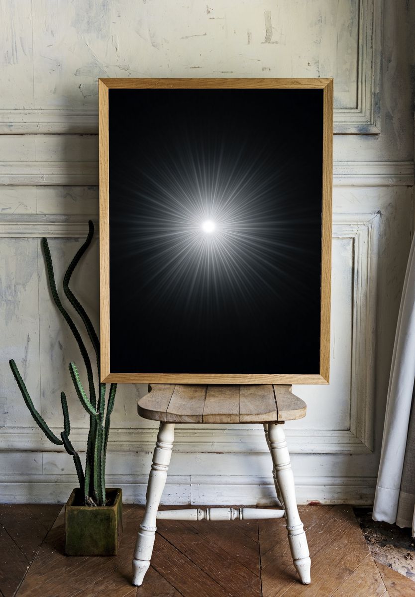 Radiant Light Burst — Abstract Print. — room view 1