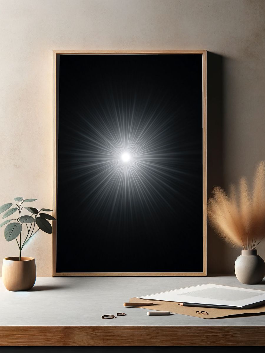 Radiant Light Burst — Abstract Print. — room view 2