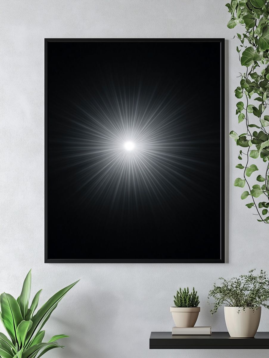 Radiant Light Burst — Abstract Print. — room view 4