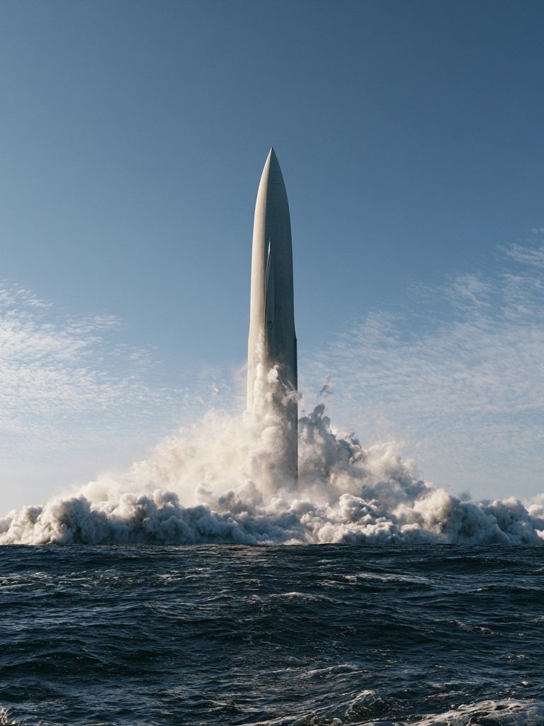 Rocket Launch at Sea Photography Poster. poster — photography art