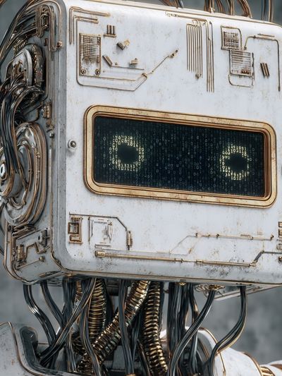 Cyber Robot Portrait Poster. poster print