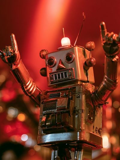Retro Robot Concert Poster.