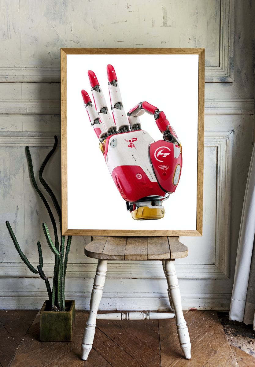 Robotic Hand Gesture Poster. — room view 1