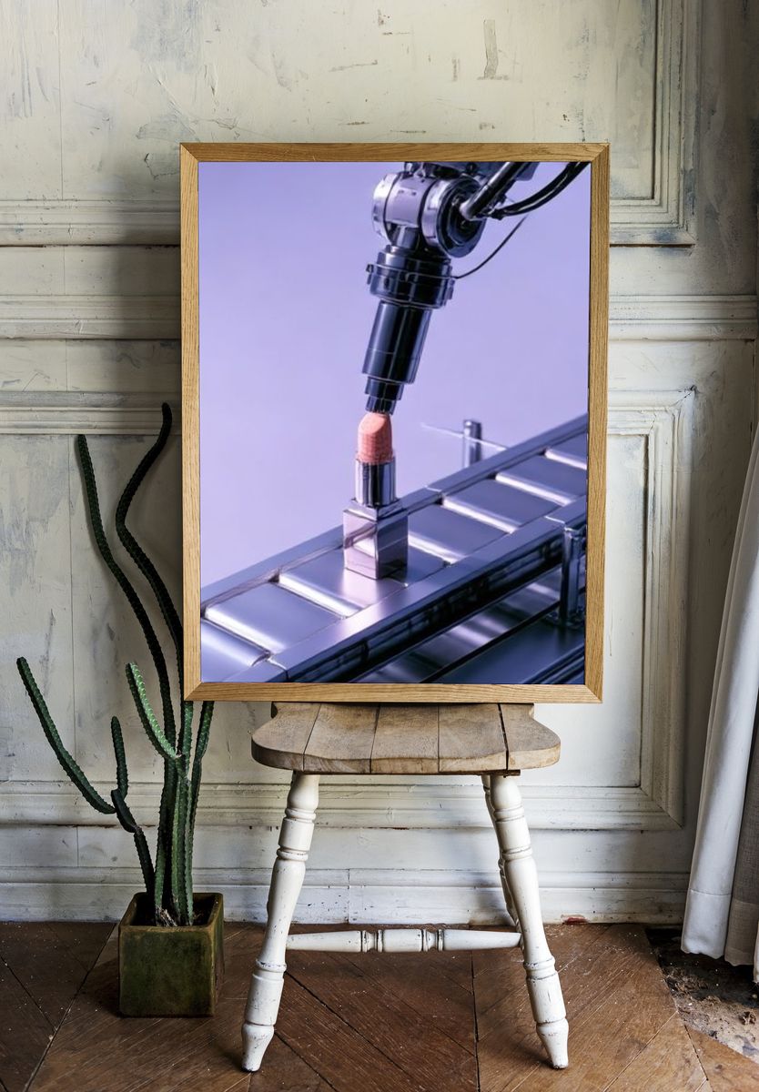 Robotic Assembly Line Photography Poster. room preview
