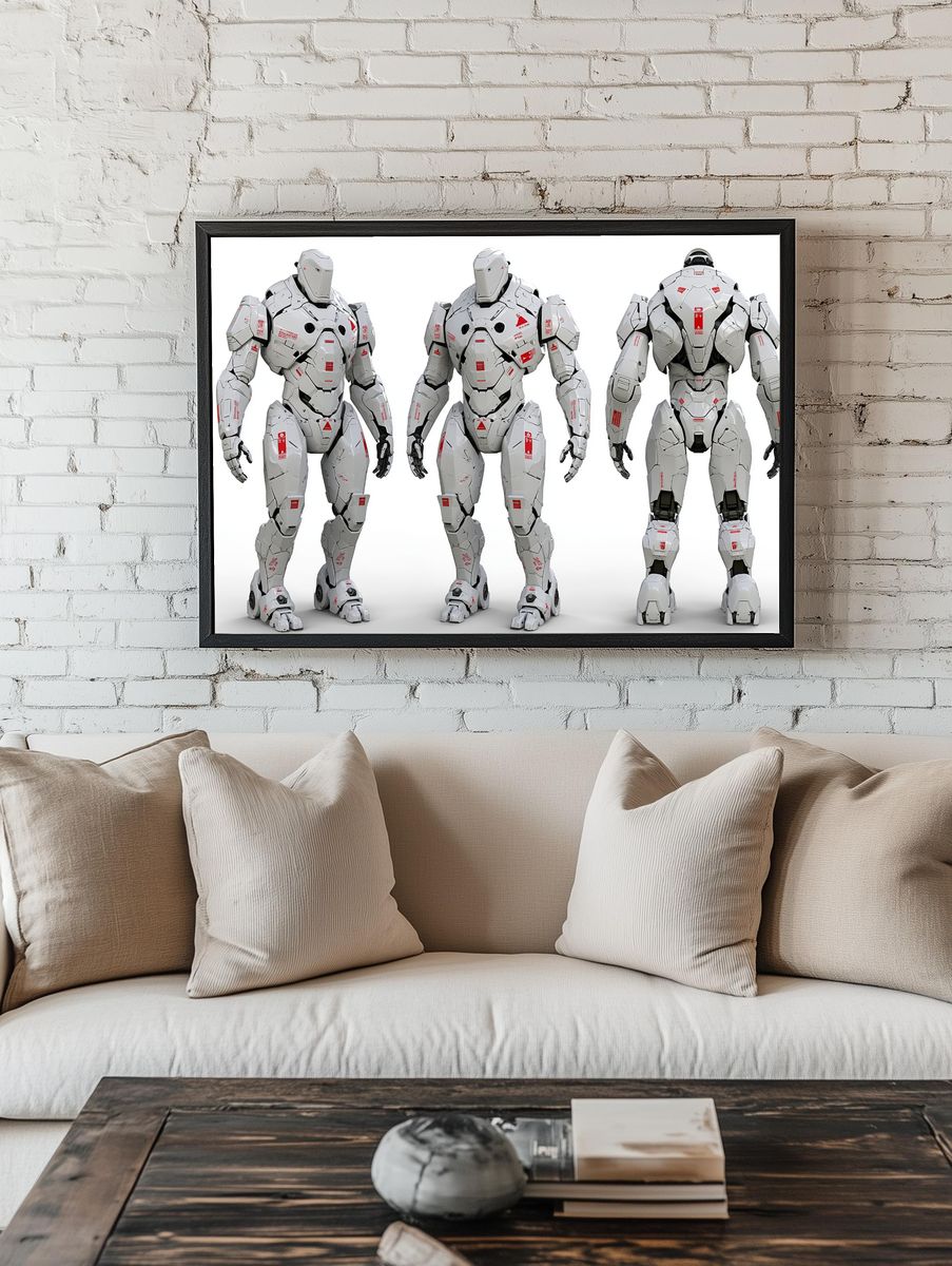 Futuristic Robot Concept Poster. — room view 1