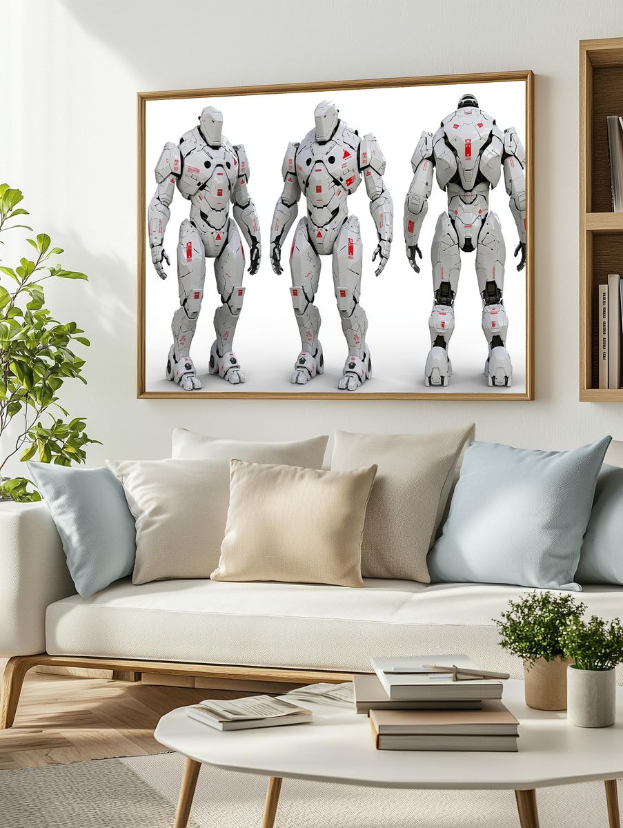 Futuristic Robot Concept Poster. — room view 2