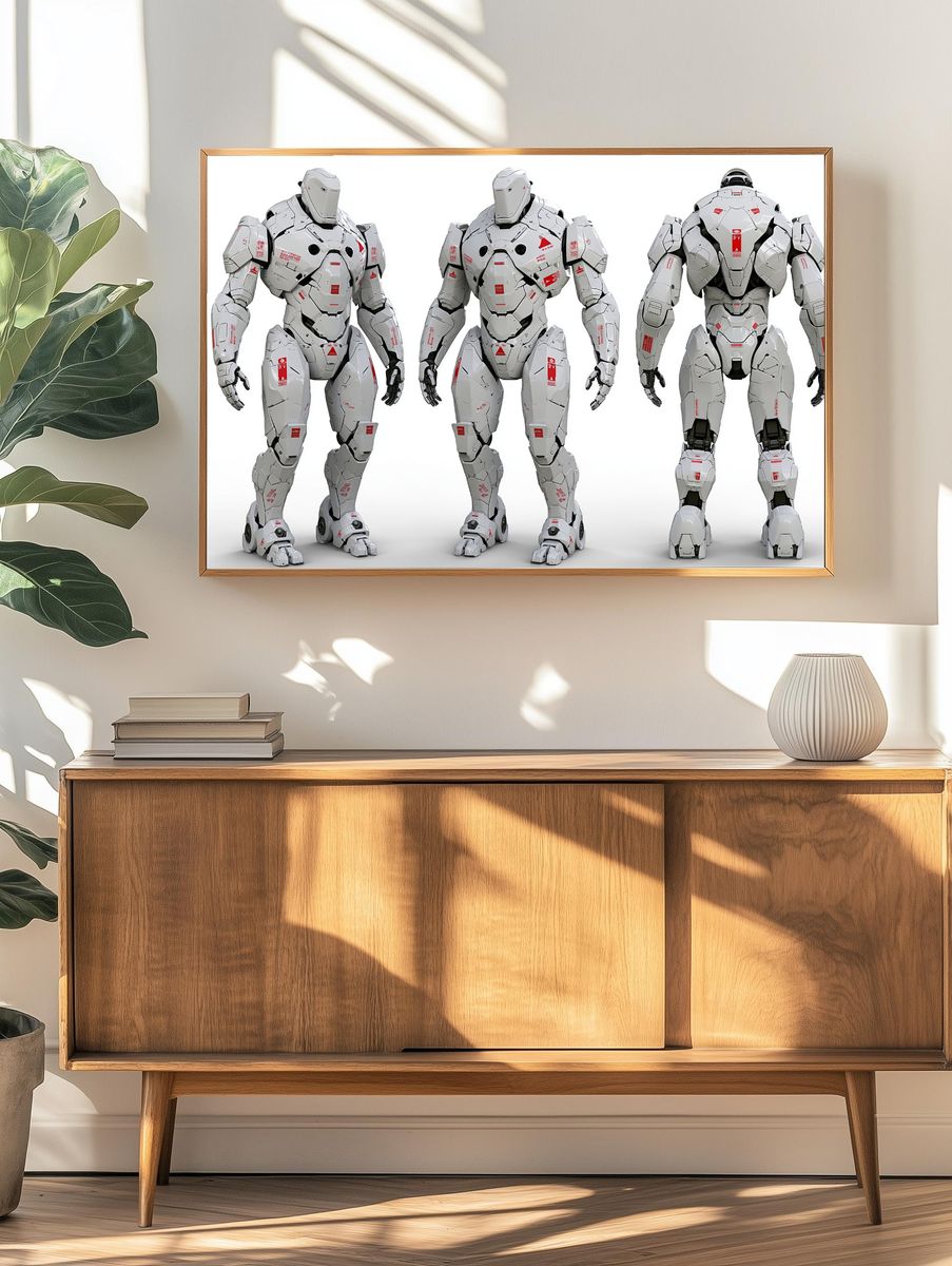 Futuristic Robot Concept Poster. — room view 3