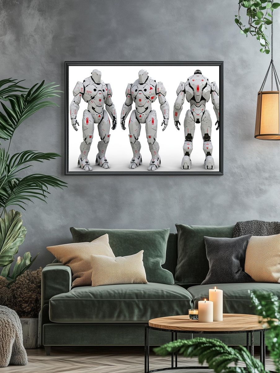 Futuristic Robot Concept Poster. — room view 4