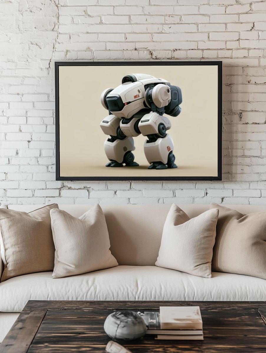 Robotic Mech Concept Art Print. — room view 1