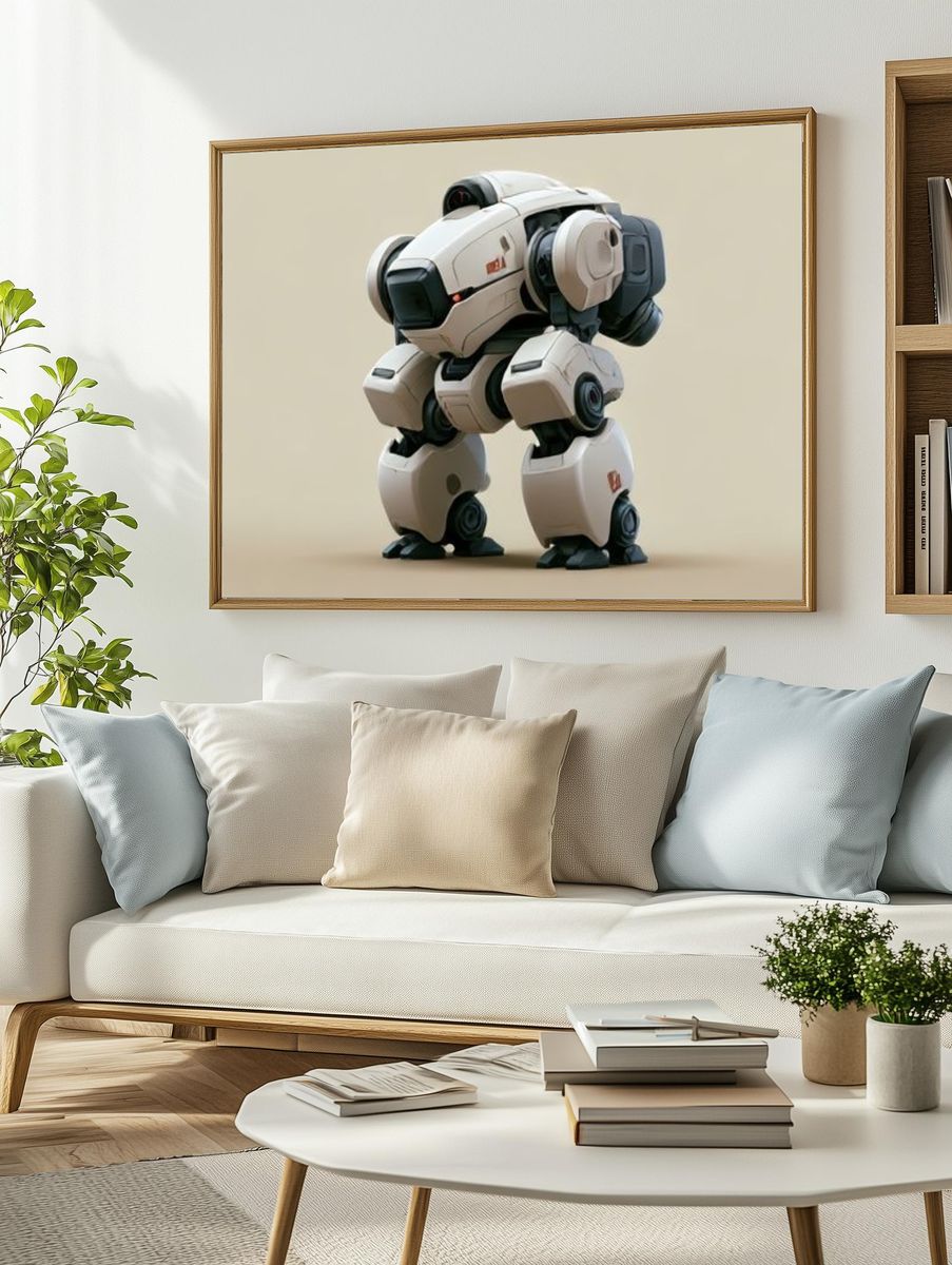 Robotic Mech Concept Art Print. — room view 2
