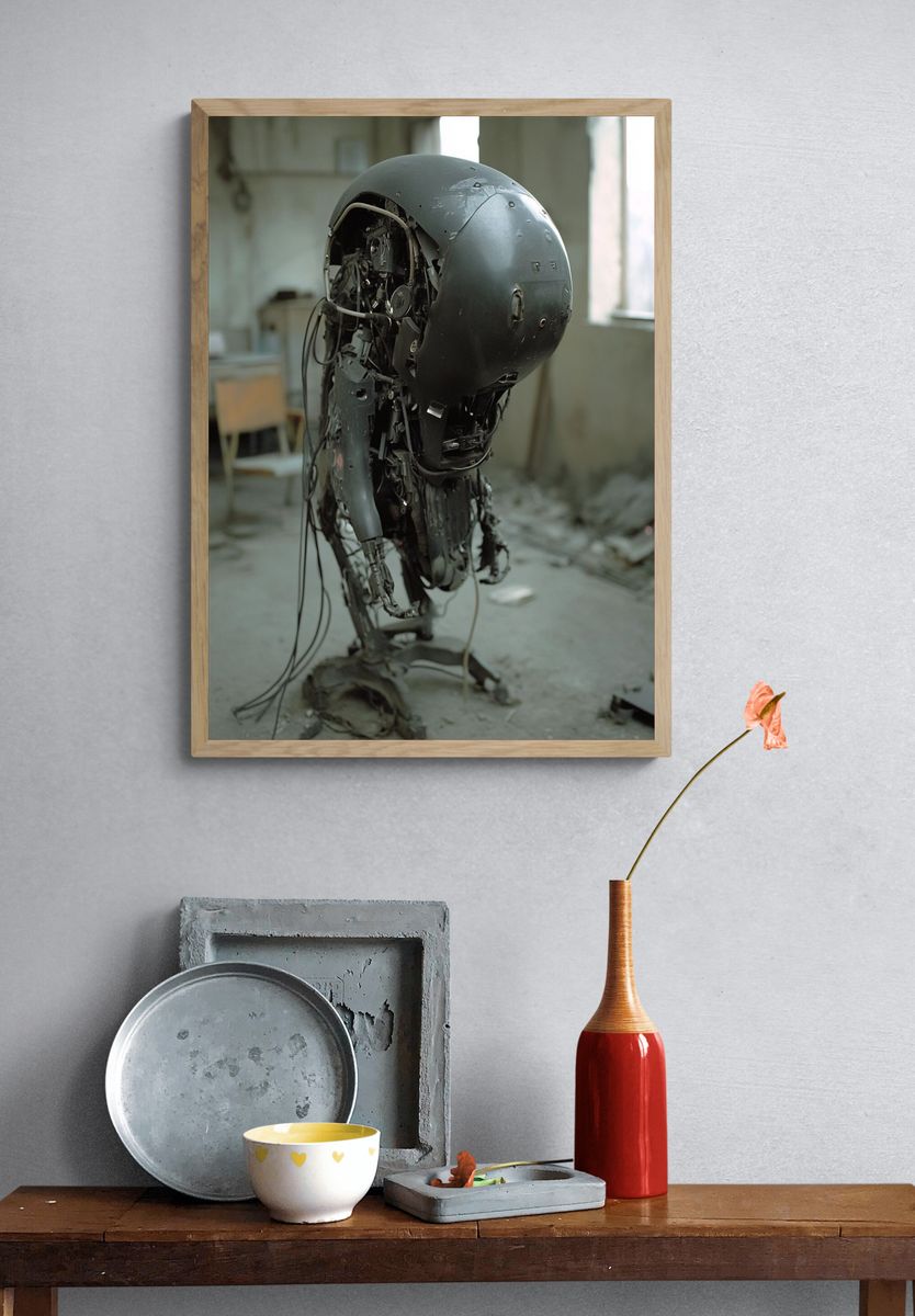 Broken Robot Portrait Print. — room view 3