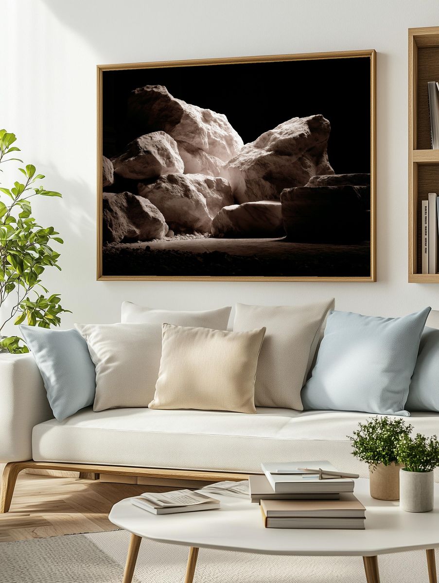 Cave Rocks — Photography Print. — room view 2