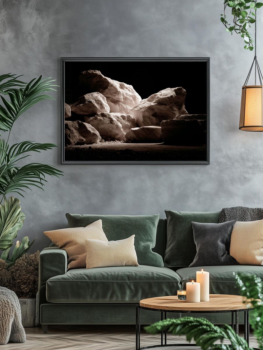 Cave Rocks — Photography Print. — room view 4