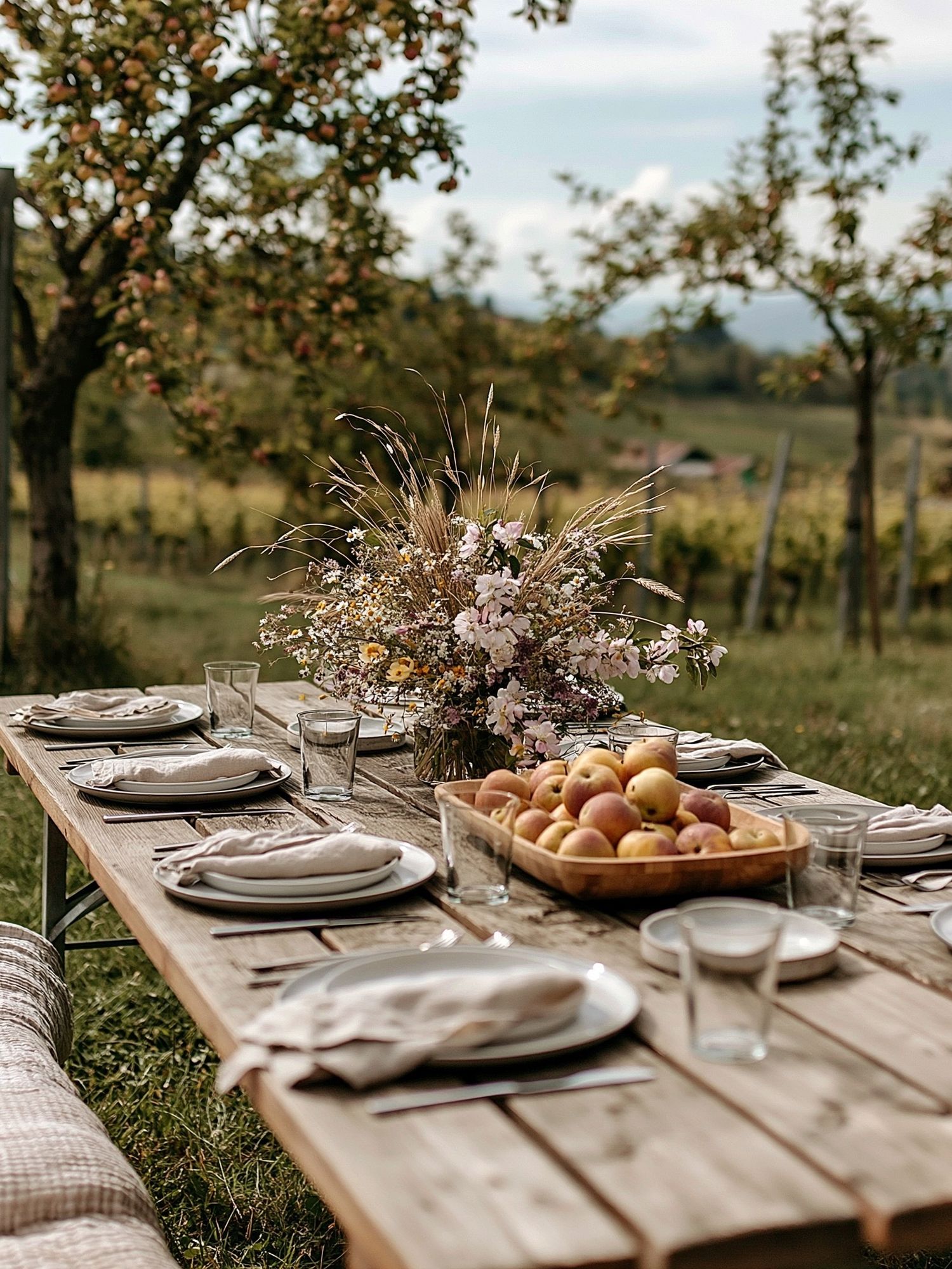 Rustic Orchard Picnic Photography Poster. poster detail
