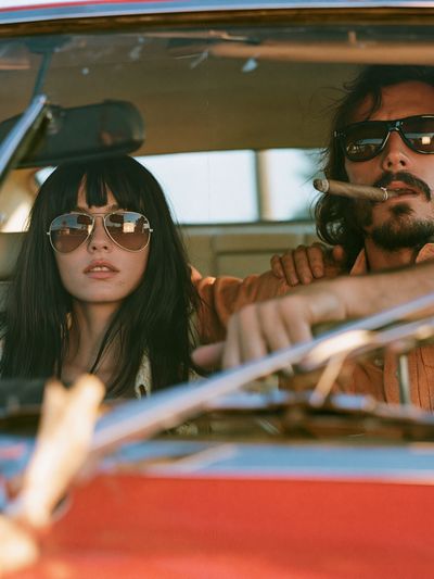 Retro Road Trip Couple Photography Poster.