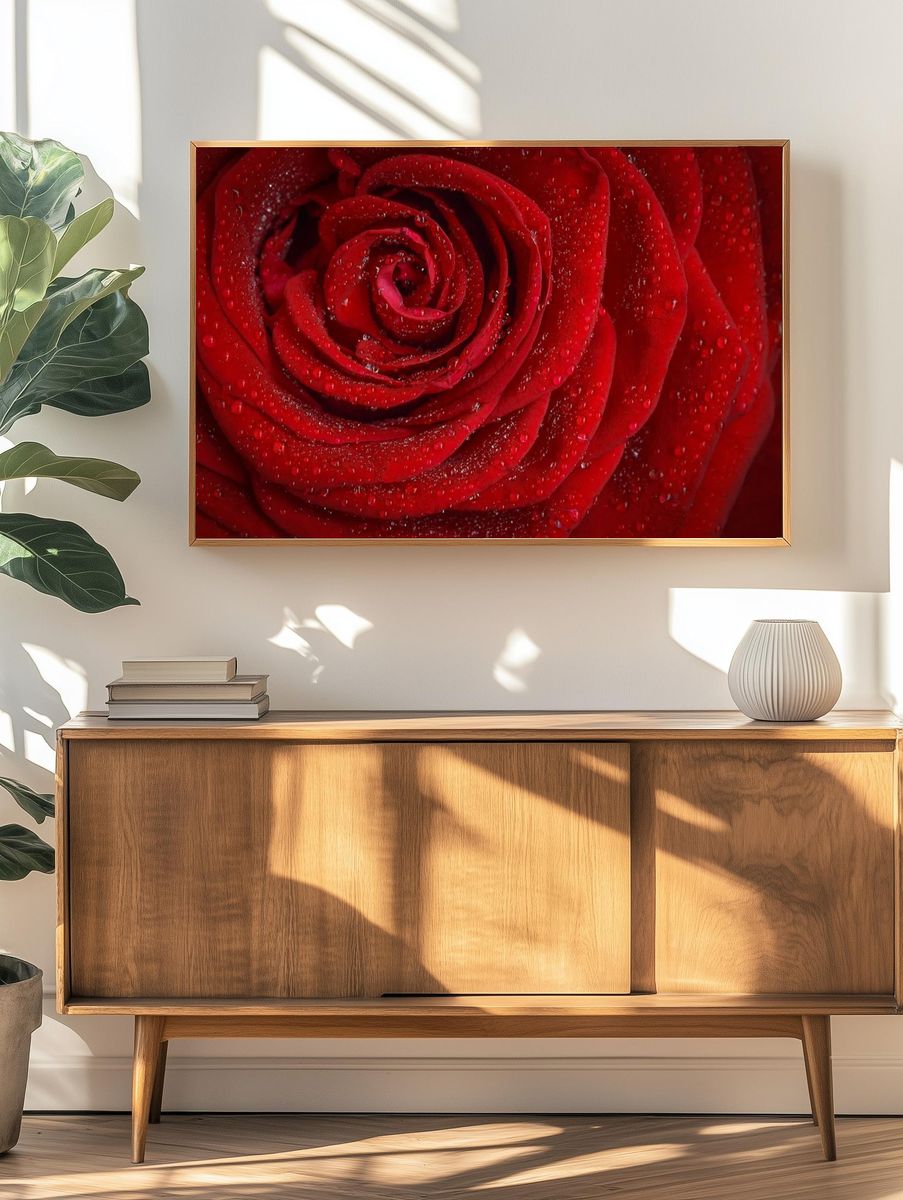 Free red rose image, public. — room view 3