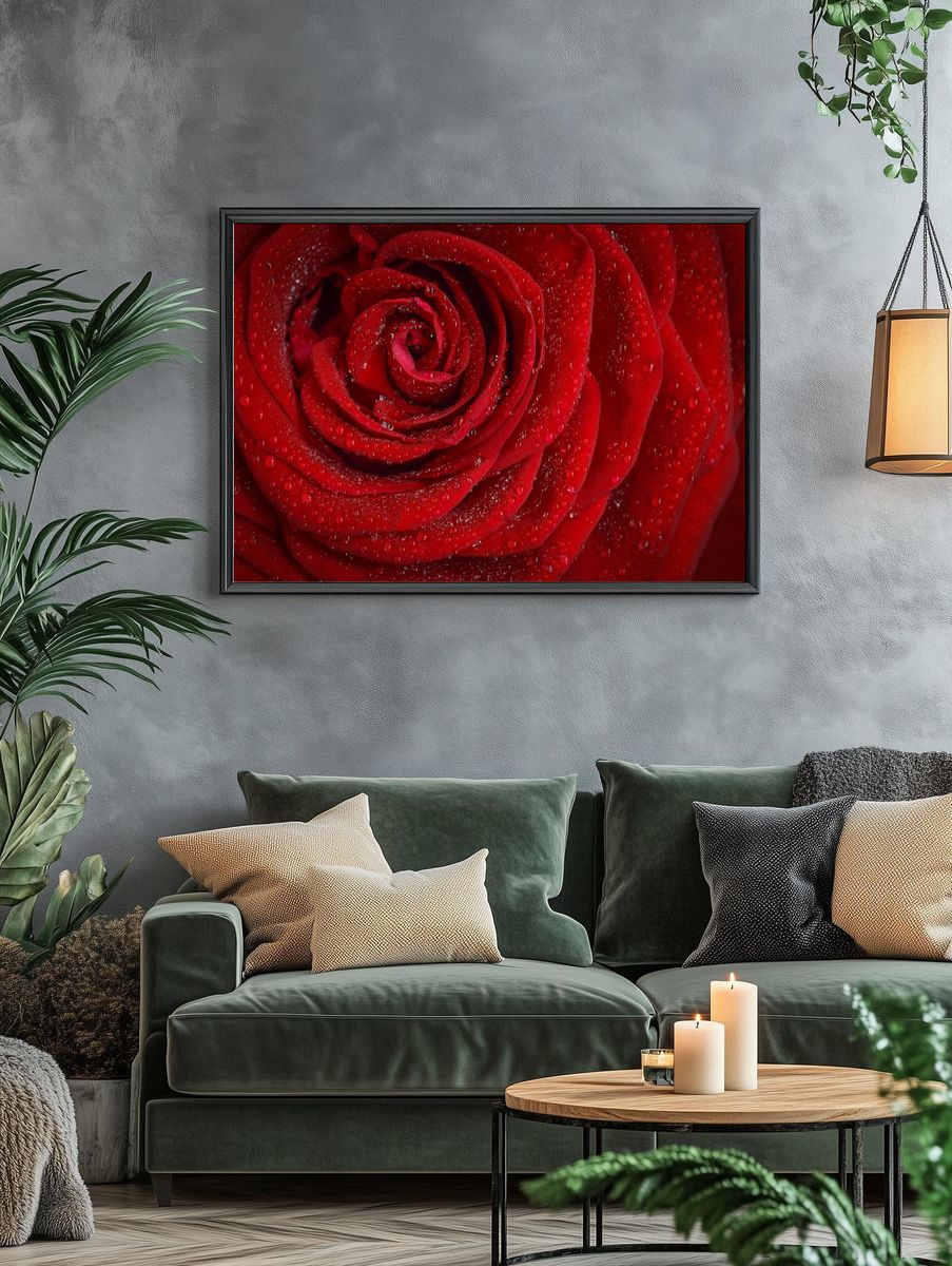 Free red rose image, public. — room view 4