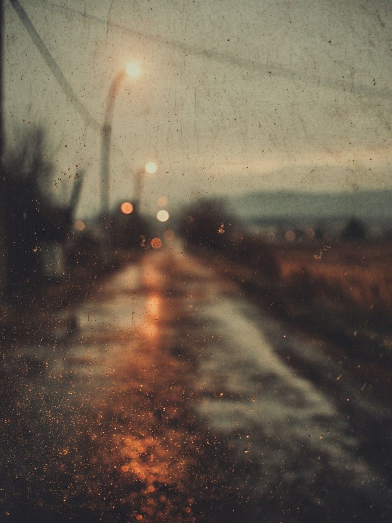 Rainy Street at Dusk — Photography Print. poster — photography art