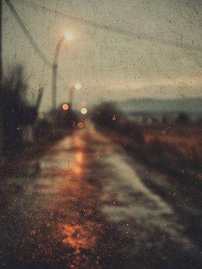 Rainy Street at Dusk — Photography Print. poster print