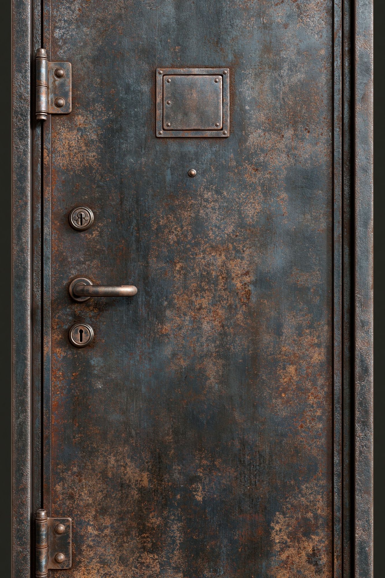 Rusty Steel Door Photography Poster. poster — photography art