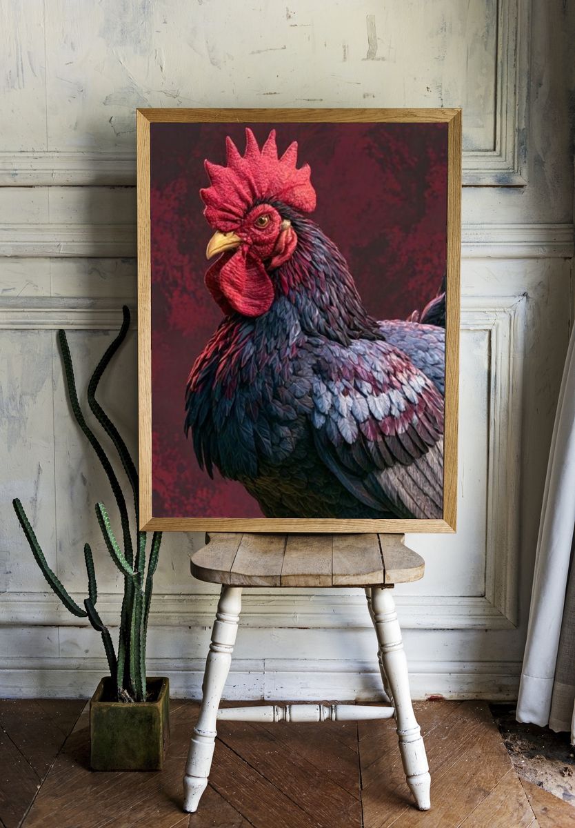 Rooster Portrait Photography Poster. room preview