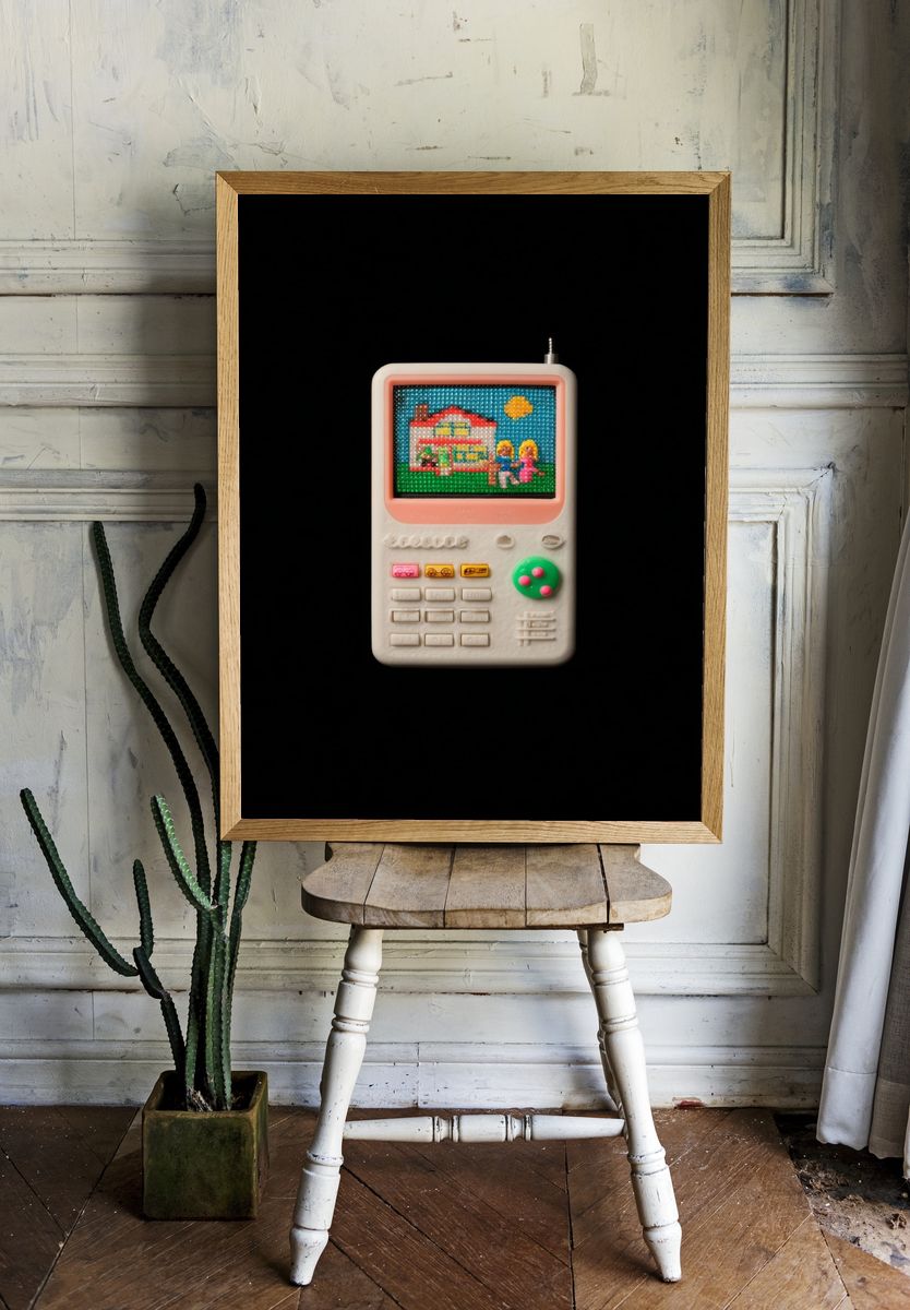 Retro Toy Console — Illustration Print. — room view 1