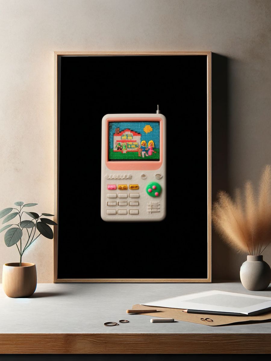 Retro Toy Console — Illustration Print. — room view 2