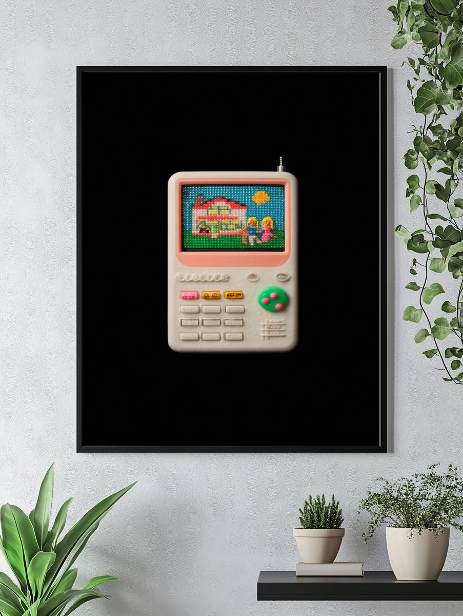 Retro Toy Console — Illustration Print. — room view 4